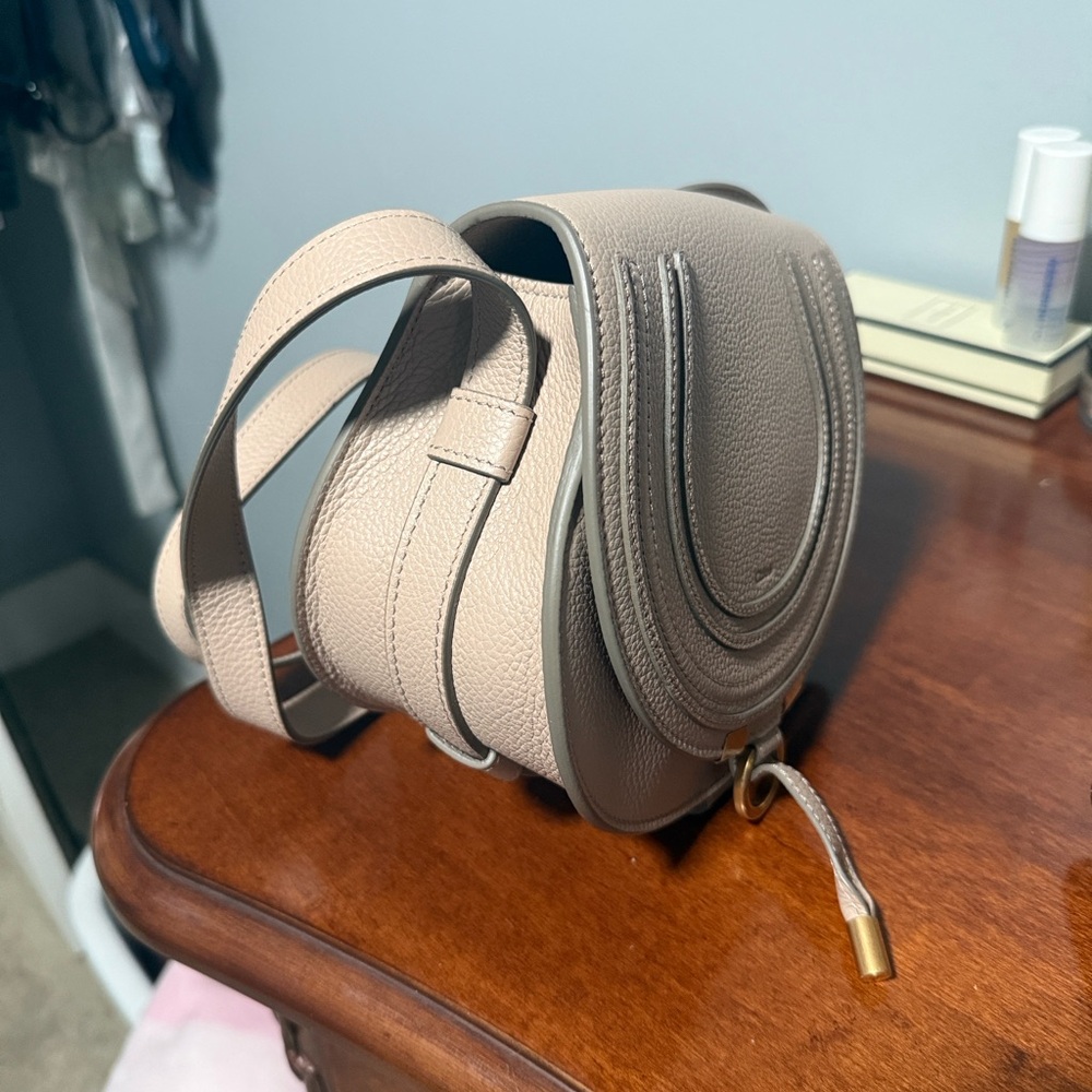 Chloe Crossbody Bag in Taupe Beige with Gold Hardware - Picture 12 of 12